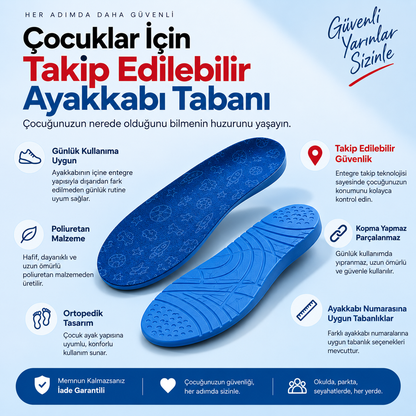 Çocuklar İçin GPS Takip Edilebilir Ayakkabı Tabanı