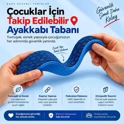 Çocuklar İçin GPS Takip Edilebilir Ayakkabı Tabanı