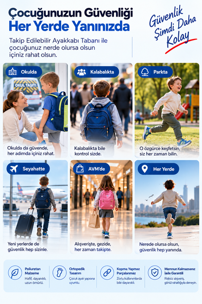 Çocuklar İçin GPS Takip Edilebilir Ayakkabı Tabanı